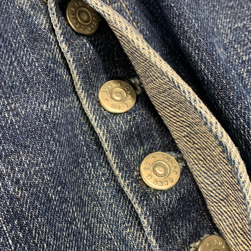 【中古品】【メンズ】 SUGARCANE シュガーケーン 刻印98 緑耳 V STITCH 1998年製 BUTTONFLY DENIM PANTS ボタンフライ デニム パンツ ズボン ボトムス 156-260818-ya-02-izu サイズ：下記参照 カラー：インディゴ 万代Net店