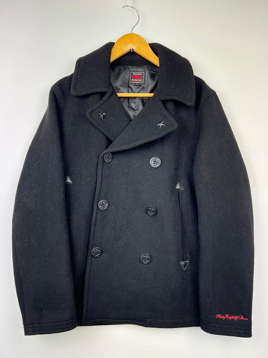 【中古品】【メンズ】 68&BROTHERS シックスティエイトアンドブラザーズ WOOL PEA COAT ウール Pコート アウター 147-260815-kk-07-hon サイズ：L カラー：ブラック 万代Net店