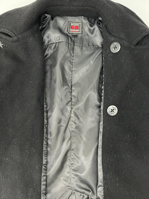 【中古品】【メンズ】 68&BROTHERS シックスティエイトアンドブラザーズ WOOL PEA COAT ウール Pコート アウター 147-260815-kk-07-hon サイズ：L カラー：ブラック 万代Net店