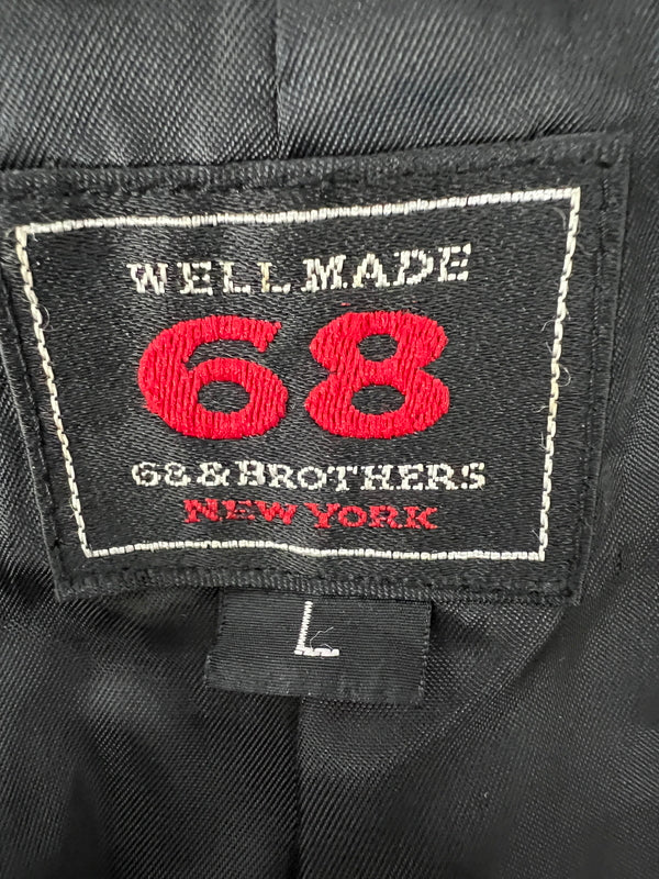 【中古品】【メンズ】 68&BROTHERS シックスティエイトアンドブラザーズ WOOL PEA COAT ウール Pコート アウター 147-260815-kk-07-hon サイズ：L カラー：ブラック 万代Net店