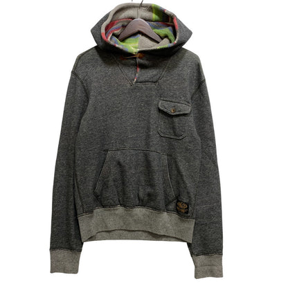 【中古品】【メンズ】 Polo by Ralph Lauren ポロバイラルフローレン ELBOW PATCH HOODIE エルボーパッチ フーディー パーカー 147-260718-as-03-izu サイズ：S カラー：グレー 万代Net店