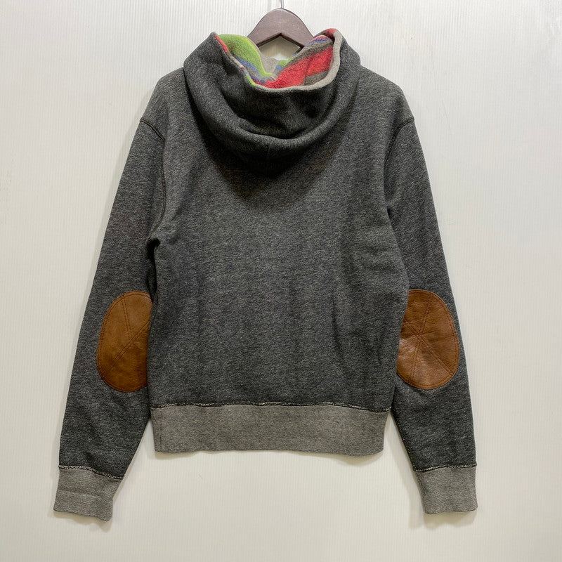 【中古品】【メンズ】 Polo by Ralph Lauren ポロバイラルフローレン ELBOW PATCH HOODIE エルボーパッチ フーディー パーカー 147-260718-as-03-izu サイズ：S カラー：グレー 万代Net店