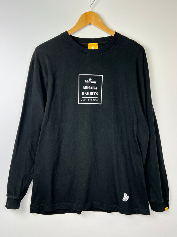 【中古品】【メンズ】 MAISON MIHARA YASUHIRO メゾン ミハラヤスヒロ × FR2 エフアールツー 別注 コラボ 21AW LONG SLEEVE T-SHIRT ロングスリーブ Tシャツ 長袖 トップス 142-260803-kk-06-hon サイズ：M カラー：ブラック 万代Net店