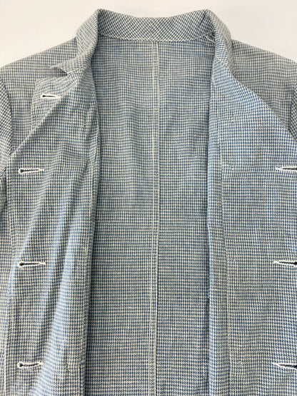 【中古品】【メンズ】 JELADO ジェラード × COPANO コパノ 別注 コラボ Baruterri French Cook Jacket JC-1020 インディゴ千鳥格子フレンチクックジャケット アウター 145-260809-SH-03-hon サイズ：S 万代Net店