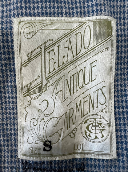 【中古品】【メンズ】 JELADO ジェラード × COPANO コパノ 別注 コラボ Baruterri French Cook Jacket JC-1020 インディゴ千鳥格子フレンチクックジャケット アウター 145-260809-SH-03-hon サイズ：S 万代Net店