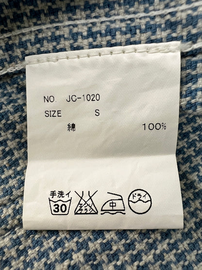 【中古品】【メンズ】 JELADO ジェラード × COPANO コパノ 別注 コラボ Baruterri French Cook Jacket JC-1020 インディゴ千鳥格子フレンチクックジャケット アウター 145-260809-SH-03-hon サイズ：S 万代Net店