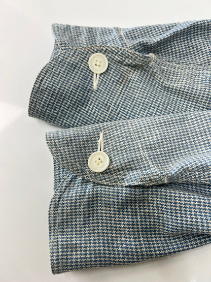 【中古品】【メンズ】 JELADO ジェラード × COPANO コパノ 別注 コラボ Baruterri French Cook Jacket JC-1020 インディゴ千鳥格子フレンチクックジャケット アウター 145-260809-SH-03-hon サイズ：S 万代Net店