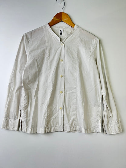 【中古品】【レディース】 MHL エムエイチエル LONG SLEEVE SHIRT 595-9253580 長袖シャツ トップス 141-260918-YS-04-hon サイズ：I カラー：ホワイト 万代Net店
