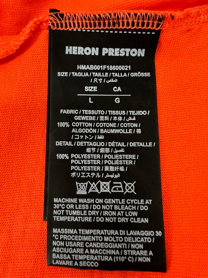 【中古品】【メンズ】 HERON PRESTON ヘロンプレストン CTNMB TURTLE-NECK LS T-SHIRT HMAB001F18600021 タートルネック ロングスリーブ Tシャツ 長袖 トップス 142-260803-kk-08-hon サイズ：L カラー：オレンジ 万代Net店
