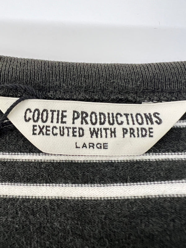 【中古品】【メンズ】 COOTIE PRODUCTIONS クーティー プロダクションズ 22SS SUPIMA BORDER OVERSIZED L/S TEE CTE-22S313 スーピマ ボーダー オーバーサイズ ロングスリーブ Tシャツ 長袖 トップス 142-260801-kk-16-hon サイズ：L カラー：BLACK 万代Net店