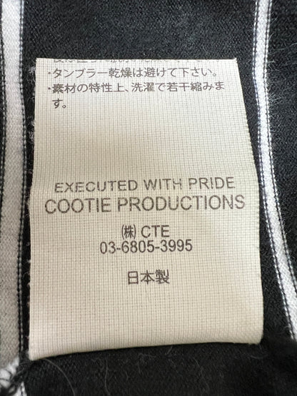 【中古品】【メンズ】 COOTIE PRODUCTIONS クーティー プロダクションズ 22SS SUPIMA BORDER OVERSIZED L/S TEE CTE-22S313 スーピマ ボーダー オーバーサイズ ロングスリーブ Tシャツ 長袖 トップス 142-260801-kk-16-hon サイズ：L カラー：BLACK 万代Net店