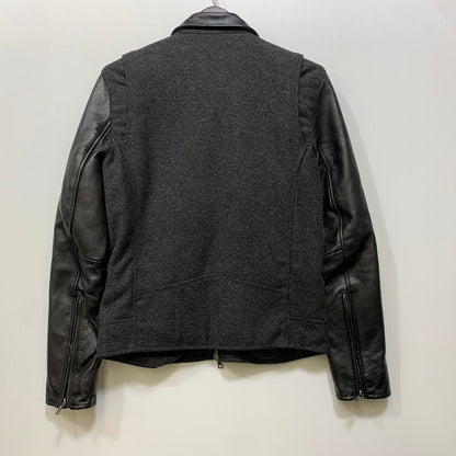 【中古品】【メンズ】 NO ID. ノーアイディー COW LEATHER SWITCHING JACKET カウレザー スイッチング ジャケット アウター 140-260712-ya-23-izu サイズ：1 カラー：ブラック 万代Net店