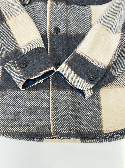 【中古品】【メンズ】 CAMPUS キャンパス 70's WOOL CHECK SHIRT 70s ウールチェックシャツ トップス アウター 146-260918-YS-01-hon サイズ：M カラー：グレー/アイボリー 万代Net店