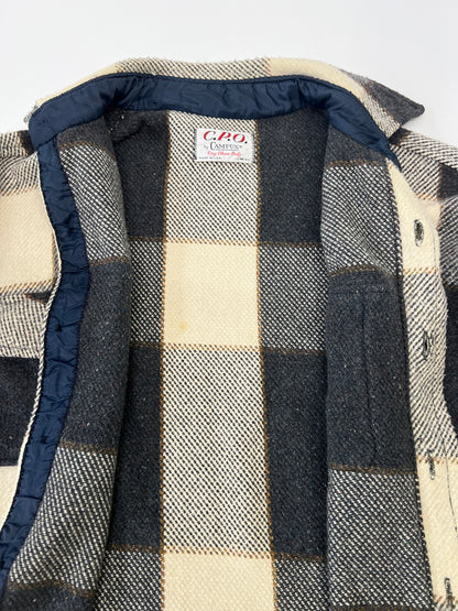 【中古品】【メンズ】 CAMPUS キャンパス 70's WOOL CHECK SHIRT 70s ウールチェックシャツ トップス アウター 146-260918-YS-01-hon サイズ：M カラー：グレー/アイボリー 万代Net店