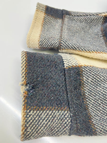 【中古品】【メンズ】 CAMPUS キャンパス 70's WOOL CHECK SHIRT 70s ウールチェックシャツ トップス アウター 146-260918-YS-01-hon サイズ：M カラー：グレー/アイボリー 万代Net店