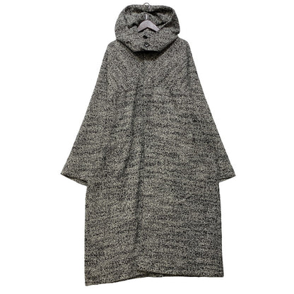 【中古品】【メンズ】 ATHA アタ A1901-T-12 19AW TWEED HOODED BALCOLLAR COAT ツイード フーデッド バルカラー コート アウター 140-260905-cs-10-izu サイズ：F カラー：ブラック系 万代Net店
