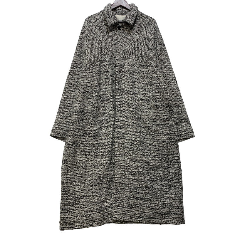 【中古品】【メンズ】 ATHA アタ A1901-T-12 19AW TWEED HOODED BALCOLLAR COAT ツイード フーデッド バルカラー コート アウター 140-260905-cs-10-izu サイズ：F カラー：ブラック系 万代Net店