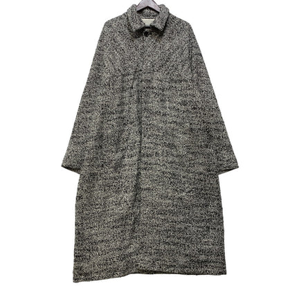 【中古品】【メンズ】 ATHA アタ A1901-T-12 19AW TWEED HOODED BALCOLLAR COAT ツイード フーデッド バルカラー コート アウター 140-260905-cs-10-izu サイズ：F カラー：ブラック系 万代Net店