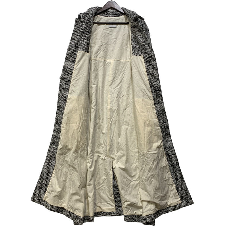 【中古品】【メンズ】 ATHA アタ A1901-T-12 19AW TWEED HOODED BALCOLLAR COAT ツイード フーデッド バルカラー コート アウター 140-260905-cs-10-izu サイズ：F カラー：ブラック系 万代Net店