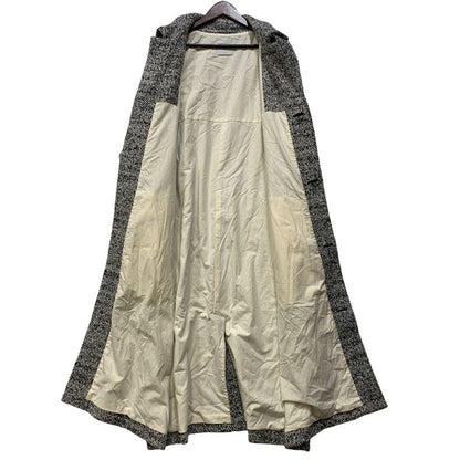 【中古品】【メンズ】 ATHA アタ A1901-T-12 19AW TWEED HOODED BALCOLLAR COAT ツイード フーデッド バルカラー コート アウター 140-260905-cs-10-izu サイズ：F カラー：ブラック系 万代Net店