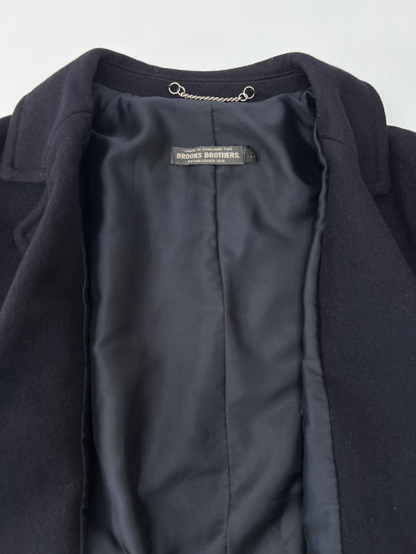 【中古品】【メンズ】 BROOK’S BROTHERS ブルックスブラザーズ 70's WOOL MELTON DOUBLE BREASTED COAT VINTAGE 70年代 ウールメルトンダブルブレストコート アウター ヴィンテージ 英国製 黒銀タグ 146-260705-kk-11-hon サイズ：38 カラー：ネイビー 万代Net店