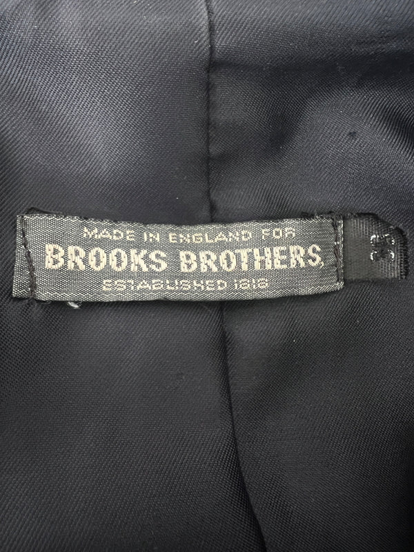 【中古品】【メンズ】 BROOK’S BROTHERS ブルックスブラザーズ 70's WOOL MELTON DOUBLE BREASTED COAT VINTAGE 70年代 ウールメルトンダブルブレストコート アウター ヴィンテージ 英国製 黒銀タグ 146-260705-kk-11-hon サイズ：38 カラー：ネイビー 万代Net店