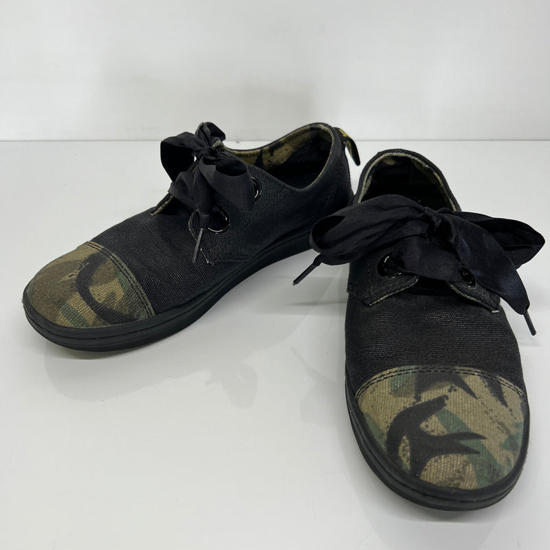 【中古品】【レディース】 Dr.Martens ドクターマーチン EALING AW009 SK06P イーリング 2ホールキャップトゥシューズ スニーカー 靴 166-260807-kk-03-hon サイズ：UK 4 カラー：BLACK/CAMO 万代Net店