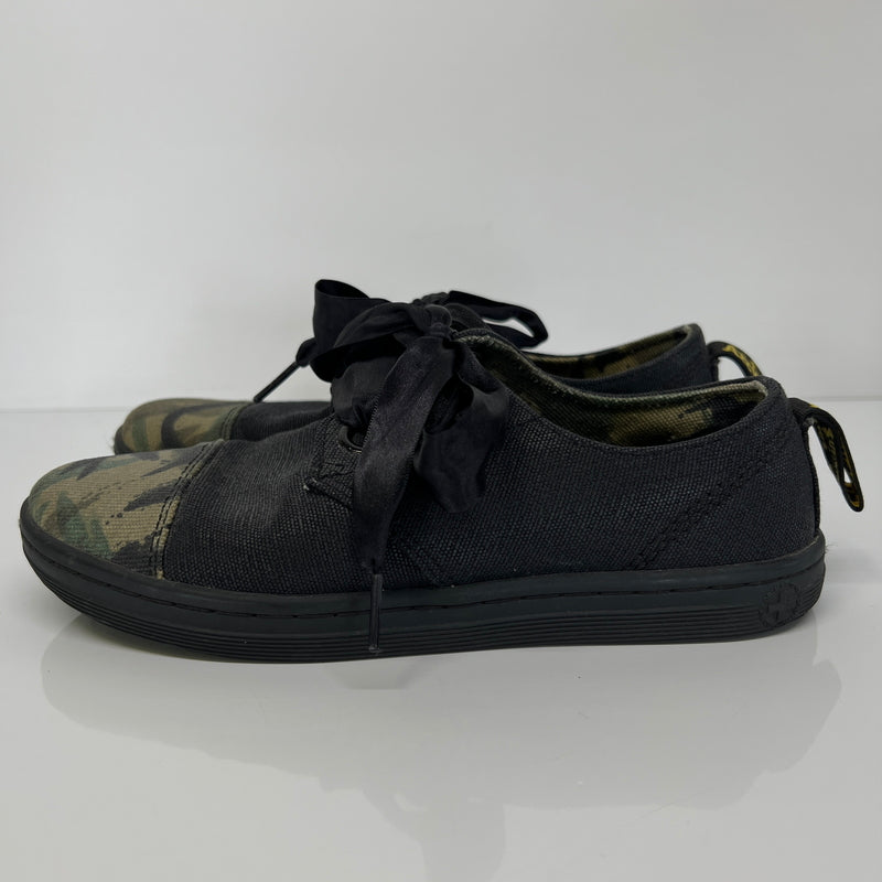 【中古品】【レディース】 Dr.Martens ドクターマーチン EALING AW009 SK06P イーリング 2ホールキャップトゥシューズ スニーカー 靴 166-260807-kk-03-hon サイズ：UK 4 カラー：BLACK/CAMO 万代Net店