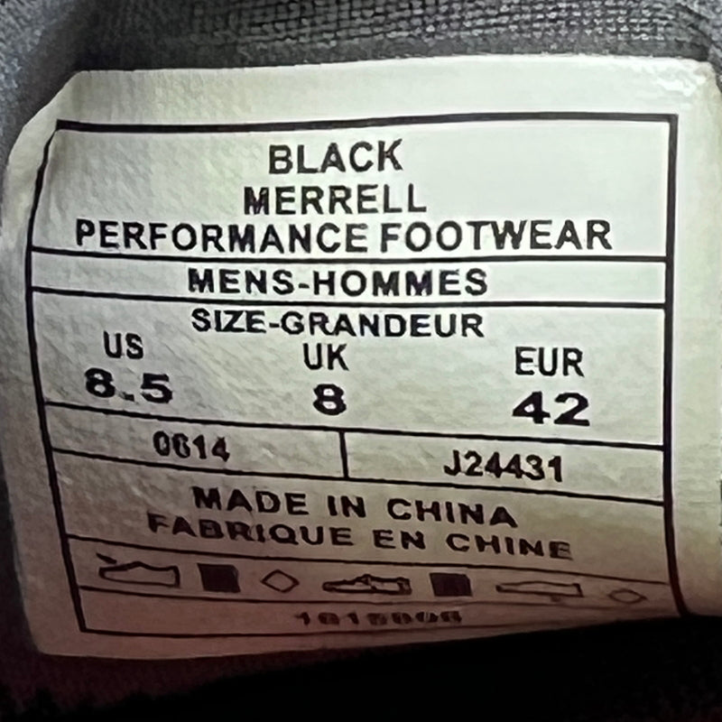 【現状渡し品】【メンズ】 Merrell メレル CHAMELEON 5 STORM GORE-TEX MOCK J24431 カメレオン 5 ストーム ゴアテックス モック スリッポン スニーカー 靴 164-260807-kk-02-hon カラー：BLACK 万代Net店
