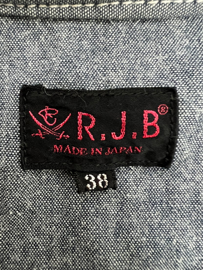 【中古品】【メンズ】 R.J.B アールジェイビー Bandana Paisley Western L/S Shirt バンダナペイズリーウエスタンロングスリーブシャツ トップス ロングスリーブシャツ 145-260809-SH-04-hon サイズ：38 カラー：インディゴブルー 万代Net店