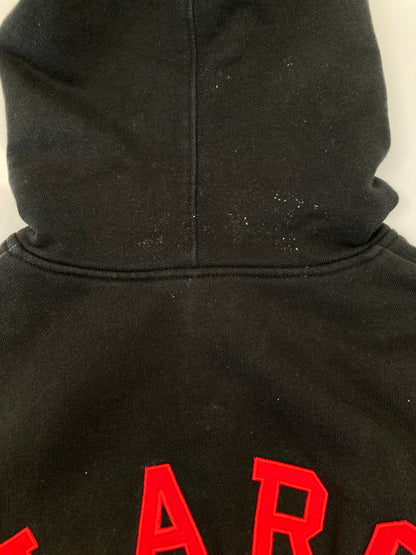 【中古品】【メンズ】 X-LARGE エクストララージ SNAP FRONT SWEAT STADIUM BLOUSON HOODIE 0123203 スナップフロント スウェットスタジアムブルゾン フーディー アウター 142-260807-SH-04-hon サイズ：M カラー：ブラック レッド 万代Net店