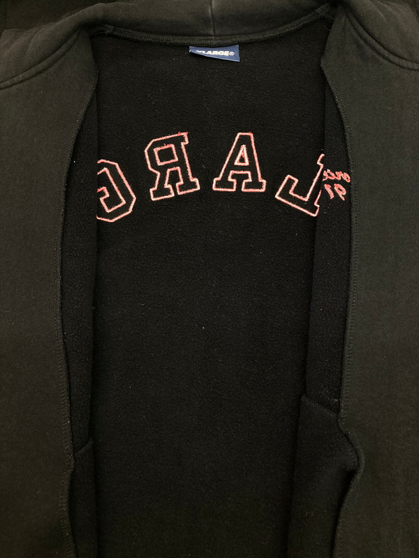【中古品】【メンズ】 X-LARGE エクストララージ SNAP FRONT SWEAT STADIUM BLOUSON HOODIE 0123203 スナップフロント スウェットスタジアムブルゾン フーディー アウター 142-260807-SH-04-hon サイズ：M カラー：ブラック レッド 万代Net店