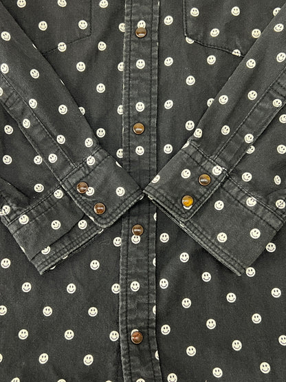 【中古品】【メンズ】 FACTOTUM ファクトタム × MARKAWARE マーカウェア 別注 コラボ SMILEY DOT L/S WESTERN SHIRT 09060226 スマイリードット ロングスリーブ ウエスタンシャツ 長袖 トップス 140-260803-kk-23-hon サイズ：46 カラー：ブラック 万代Net店