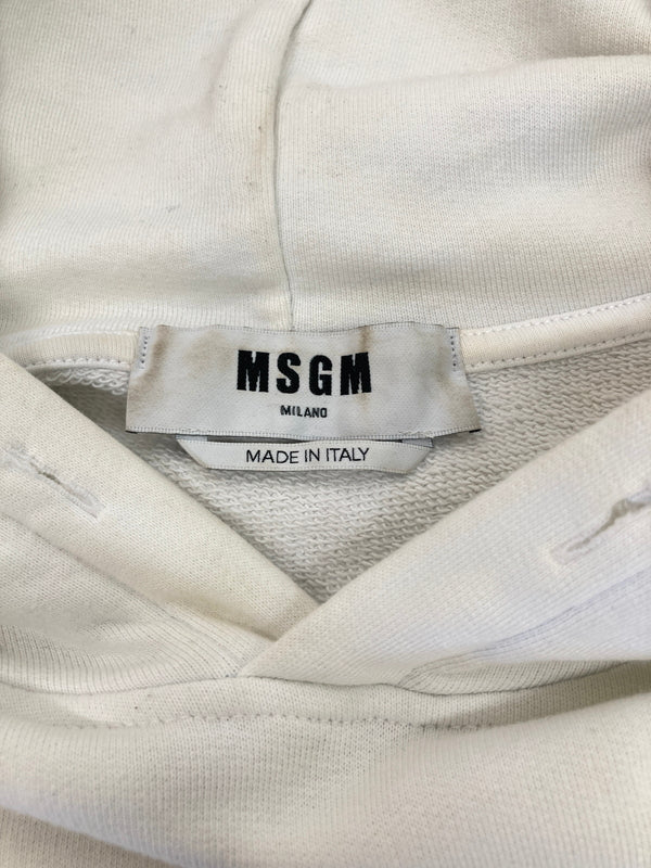 【中古品】【メンズ】 MSGM エムエスジーエム 21AW Brushstroke Logo Hoodie 2000MM515 ブラシストローク ロゴ フーディー トップス 142-260807-SH-05-hon サイズ：XS カラー：ホワイト 万代Net店