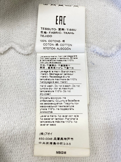 【中古品】【メンズ】 MSGM エムエスジーエム 21AW Brushstroke Logo Hoodie 2000MM515 ブラシストローク ロゴ フーディー トップス 142-260807-SH-05-hon サイズ：XS カラー：ホワイト 万代Net店