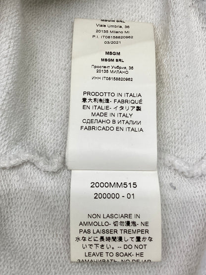 【中古品】【メンズ】 MSGM エムエスジーエム 21AW Brushstroke Logo Hoodie 2000MM515 ブラシストローク ロゴ フーディー トップス 142-260807-SH-05-hon サイズ：XS カラー：ホワイト 万代Net店