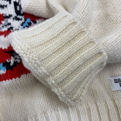 【中古品】【メンズ】 WACKO MARIA ワコマリア×TIM LEMI ティムレイヒ INTARSIA CREW NECK SWEATER インターシャ クルー ネック セーター トップス 長袖 142-260905-cs-03-izu サイズ：L カラー：アイボリー 万代Net店