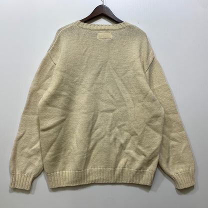 【中古品】【メンズ】 WACKO MARIA ワコマリア×TIM LEMI ティムレイヒ INTARSIA CREW NECK SWEATER インターシャ クルー ネック セーター トップス 長袖 142-260905-cs-03-izu サイズ：L カラー：アイボリー 万代Net店