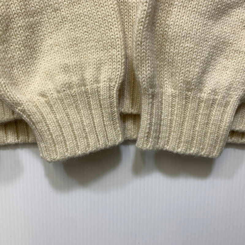 【中古品】【メンズ】 WACKO MARIA ワコマリア×TIM LEMI ティムレイヒ INTARSIA CREW NECK SWEATER インターシャ クルー ネック セーター トップス 長袖 142-260905-cs-03-izu サイズ：L カラー：アイボリー 万代Net店