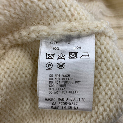 【中古品】【メンズ】 WACKO MARIA ワコマリア×TIM LEMI ティムレイヒ INTARSIA CREW NECK SWEATER インターシャ クルー ネック セーター トップス 長袖 142-260905-cs-03-izu サイズ：L カラー：アイボリー 万代Net店