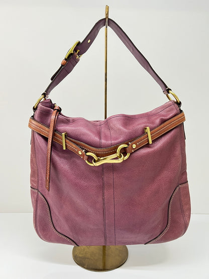【現状渡し品】【レディース】 COACH コーチ HAMPTON BOHO SATCHEL 12460 ハンプトン ボホ サッチェル カバン ショルダーバッグ 180-260815-kk-26-hon カラー：パープル 万代Net店