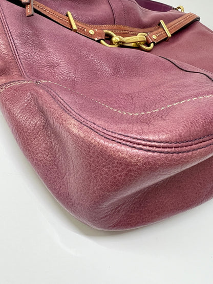【現状渡し品】【レディース】 COACH コーチ HAMPTON BOHO SATCHEL 12460 ハンプトン ボホ サッチェル カバン ショルダーバッグ 180-260815-kk-26-hon カラー：パープル 万代Net店