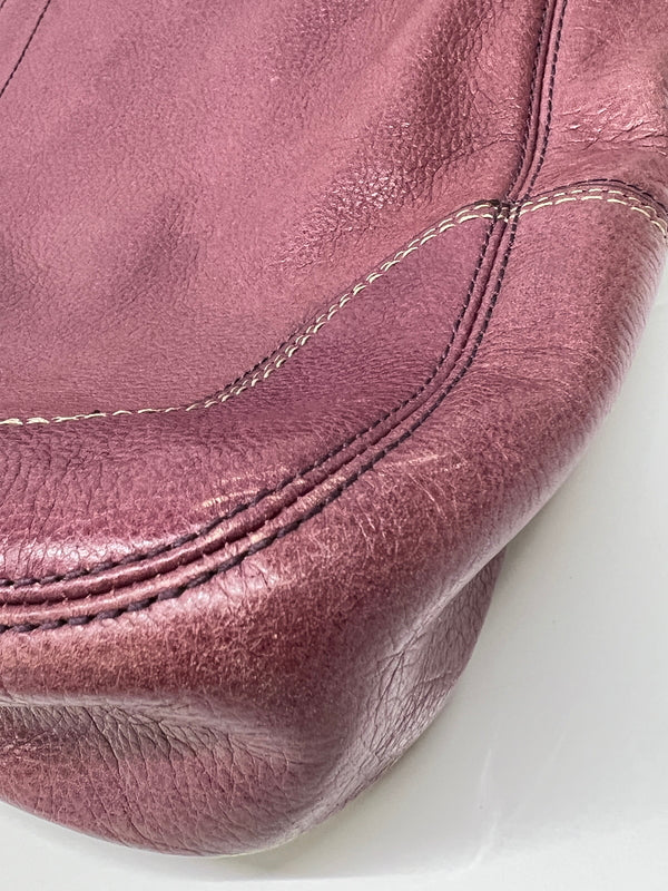 【現状渡し品】【レディース】 COACH コーチ HAMPTON BOHO SATCHEL 12460 ハンプトン ボホ サッチェル カバン ショルダーバッグ 180-260815-kk-26-hon カラー：パープル 万代Net店
