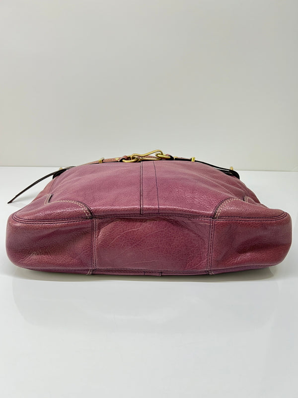 【現状渡し品】【レディース】 COACH コーチ HAMPTON BOHO SATCHEL 12460 ハンプトン ボホ サッチェル カバン ショルダーバッグ 180-260815-kk-26-hon カラー：パープル 万代Net店