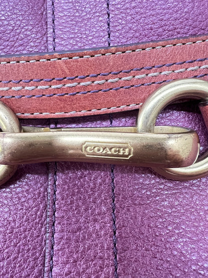 【現状渡し品】【レディース】 COACH コーチ HAMPTON BOHO SATCHEL 12460 ハンプトン ボホ サッチェル カバン ショルダーバッグ 180-260815-kk-26-hon カラー：パープル 万代Net店