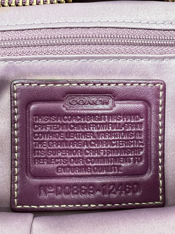【現状渡し品】【レディース】 COACH コーチ HAMPTON BOHO SATCHEL 12460 ハンプトン ボホ サッチェル カバン ショルダーバッグ 180-260815-kk-26-hon カラー：パープル 万代Net店