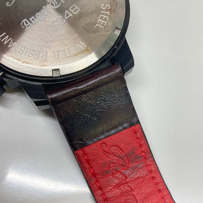 【中古品】【メンズ】 Roen ロエン × Angel Clover エンジェルクローバー 別注 コラボ WRIST WATCH TC48ROYZ リストウォッチ クォーツ 腕時計 197-260804-kk-02-hon カラー：ブラック 万代Net店