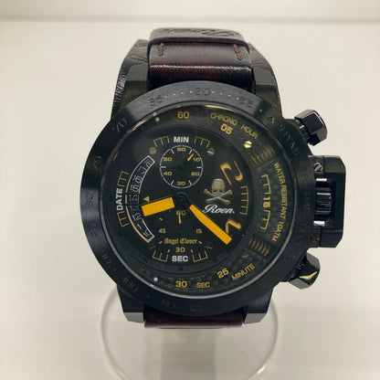 【中古品】【メンズ】 Roen ロエン × Angel Clover エンジェルクローバー 別注 コラボ WRIST WATCH TC48ROYZ リストウォッチ クォーツ 腕時計 197-260804-kk-02-hon カラー：ブラック 万代Net店