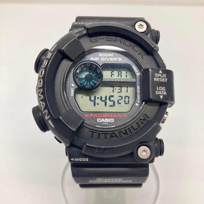 【現状渡し品】【メンズ】 CASIO カシオ G-SHOCK FROGMAN MASTER OF G-SEA DW-8200Z-1T MEN IN BLACK ジーショック フロッグマン メンインブラック クォーツ 腕時計 196-260804-kk-12-hon カラー：ブラック 万代Net店