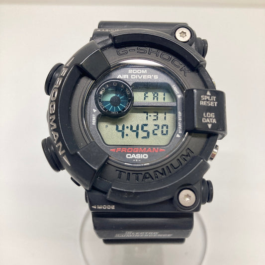 【現状渡し品】【メンズ】 CASIO カシオ G-SHOCK FROGMAN MASTER OF G-SEA DW-8200Z-1T MEN IN BLACK ジーショック フロッグマン メンインブラック クォーツ 腕時計 196-260804-kk-12-hon カラー：ブラック 万代Net店